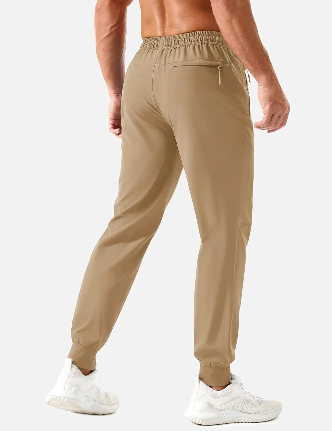 TACVASEN Men's Lightweight Athletic Joggers with Zipper Pockets Quick Dry Track Pants for Men Gym Sweatpants Workout Golf