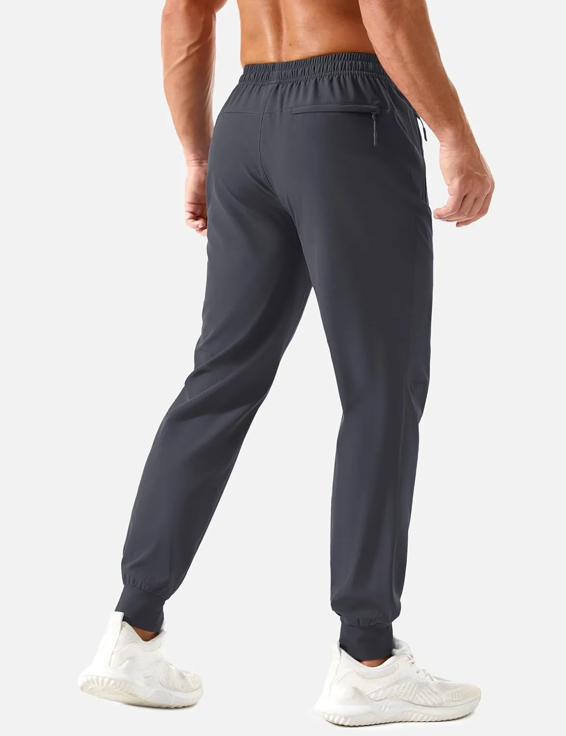 TACVASEN Men's Lightweight Athletic Joggers with Zipper Pockets Quick Dry Track Pants for Men Gym Sweatpants Workout Golf