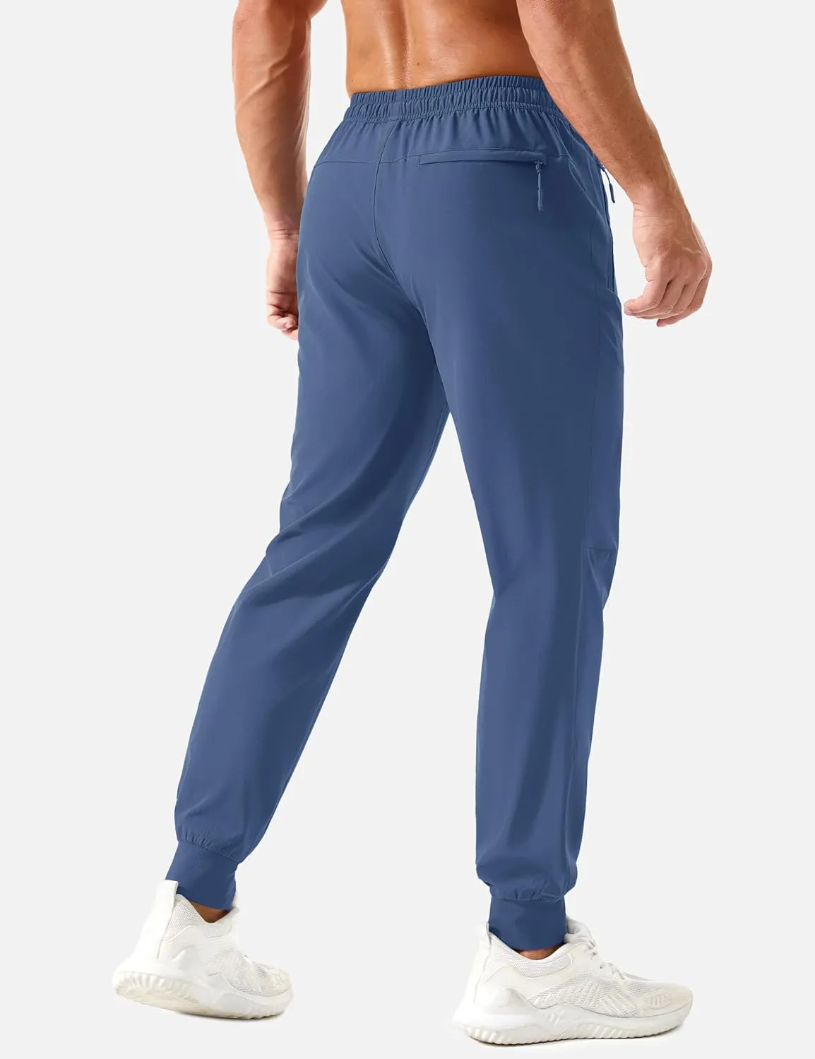TACVASEN Men's Lightweight Athletic Joggers with Zipper Pockets Quick Dry Track Pants for Men Gym Sweatpants Workout Golf