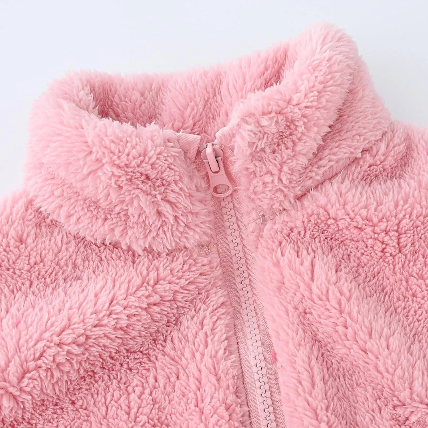Toddler Baby Boy Girl Fleece Vest Fuzzy Sherpa Sleeveless Waistcoat Fall Winter Faux Fur Jacket Vest with Pockets
