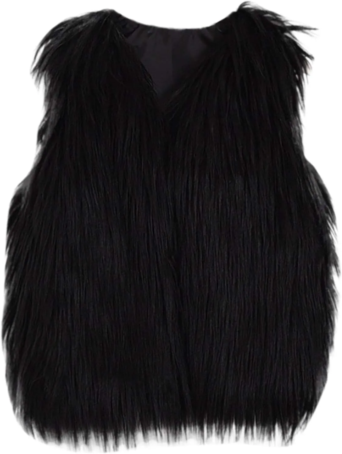 Toddler Kids Girls Faux Fur Coat Vest Spring Winter Warm Thick Waistcoat Christmas Jacket Puffer Quilted Vest Coat