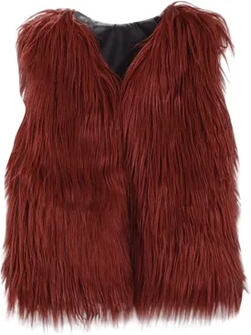 Toddler Kids Girls Faux Fur Coat Vest Spring Winter Warm Thick Waistcoat Christmas Jacket Puffer Quilted Vest Coat