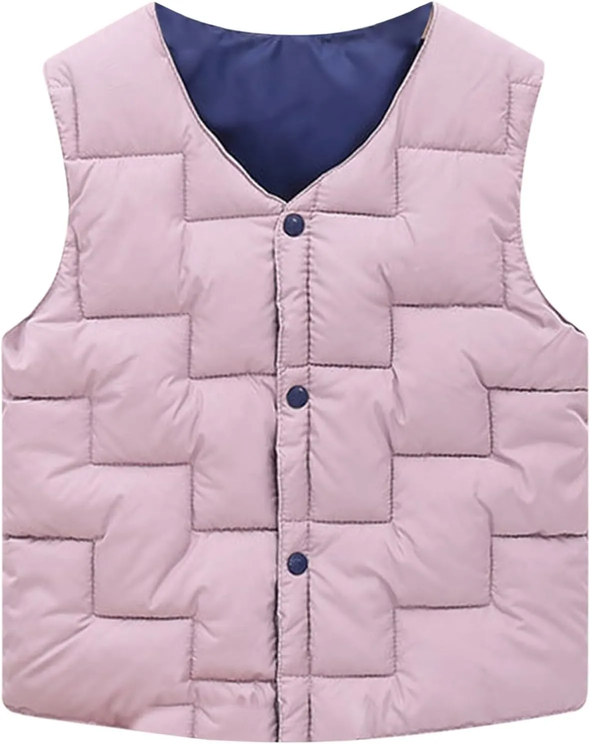 Unisex Soft Puffer Vest Coat Toddler Boys Girls Solid Sleeveless Button Up Warm Fall Winter Waistcoat Down Jacket