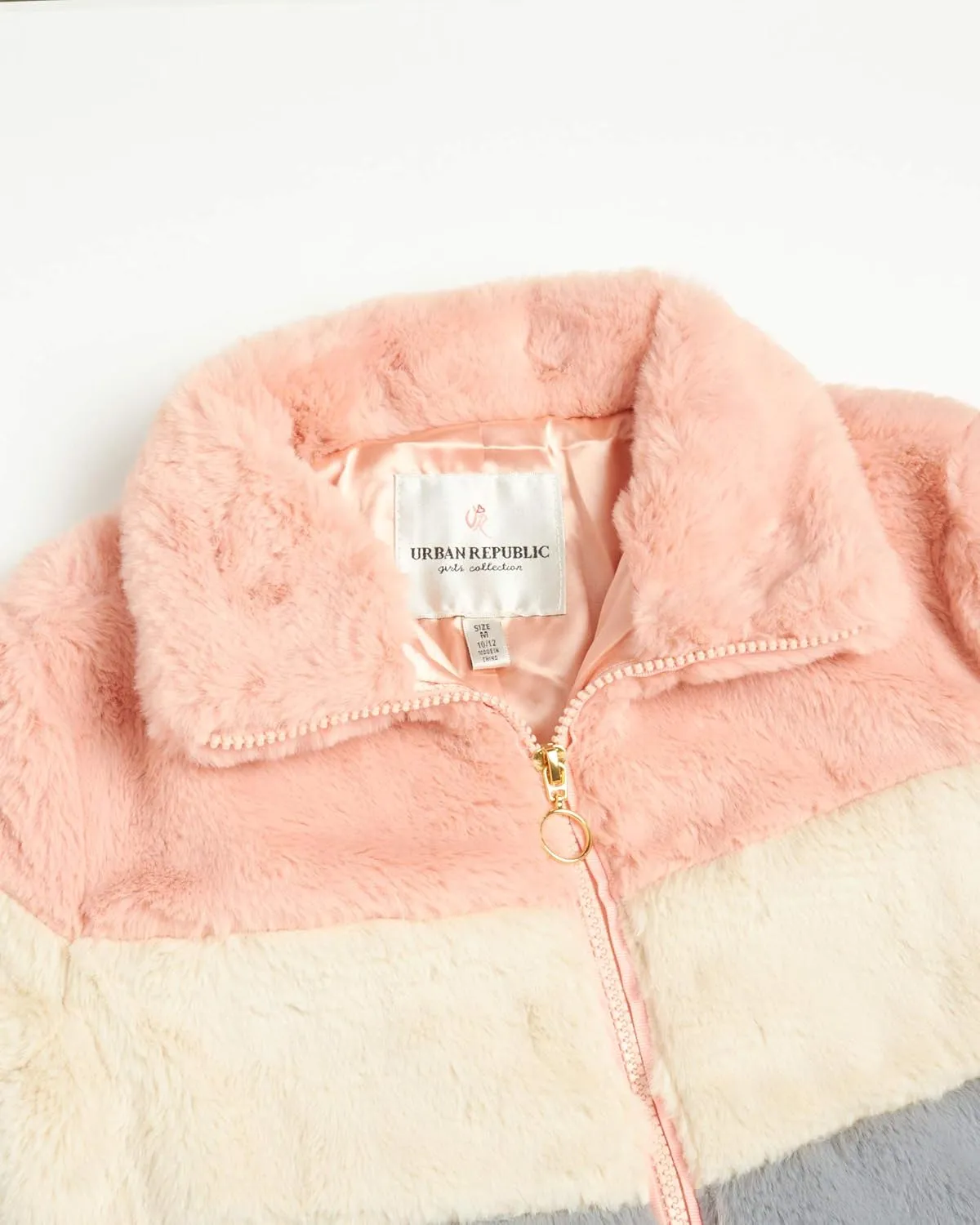 URBAN REPUBLIC Girls' Winter Coat - Zip Up Warm Plush Faux Fur Teddy Dress Coat and Bomber Jacket for Girls (Sizes: 4-16)
