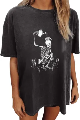 Vintage Shirts for Women Cute Graphic Tee Spring Short Sleeve Tops Oversized Tshirts Teen Aesthetic Clothing