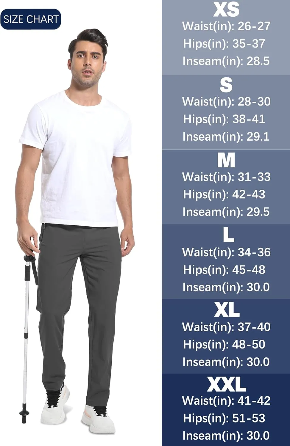 WENRONSTA Men's Lightweight Hiking Pants Quick Dry Water Resistant Breathable Athletic Running Jogger Track Active Sweatpants