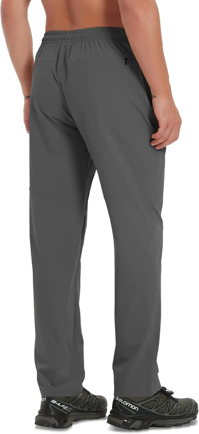 WENRONSTA Men's Lightweight Hiking Pants Quick Dry Water Resistant Breathable Athletic Running Jogger Track Active Sweatpants