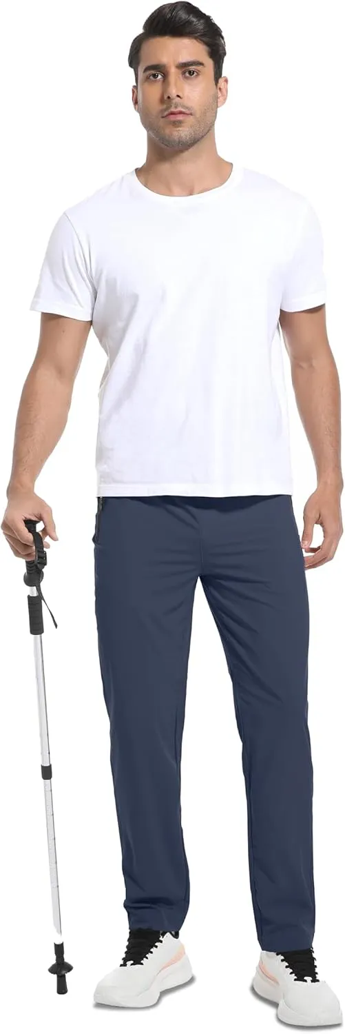 WENRONSTA Men's Lightweight Hiking Pants Quick Dry Water Resistant Breathable Athletic Running Jogger Track Active Sweatpants