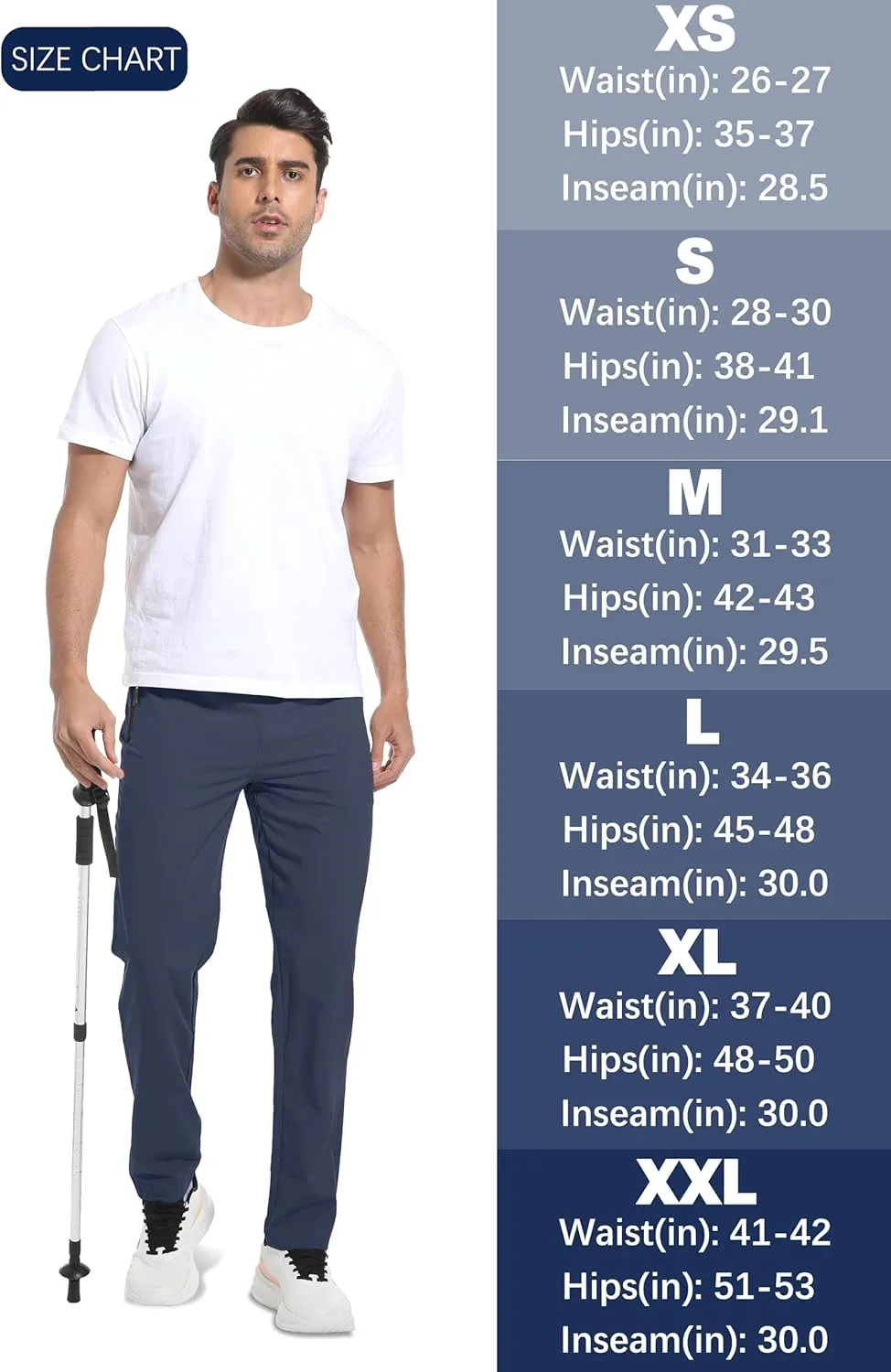 WENRONSTA Men's Lightweight Hiking Pants Quick Dry Water Resistant Breathable Athletic Running Jogger Track Active Sweatpants