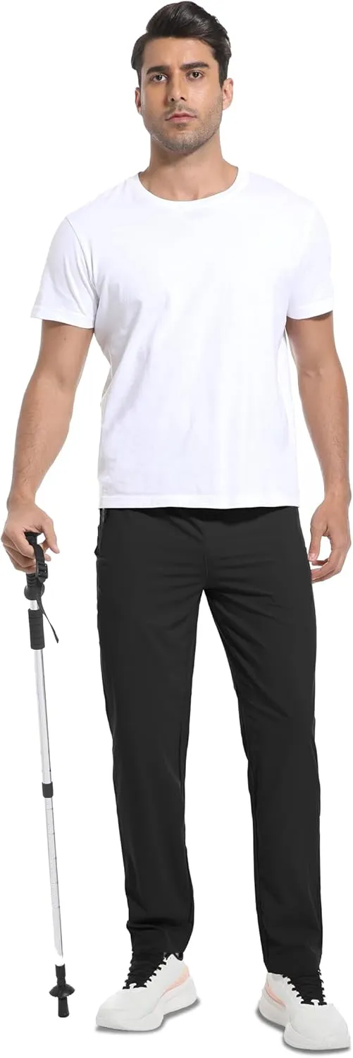 WENRONSTA Men's Lightweight Hiking Pants Quick Dry Water Resistant Breathable Athletic Running Jogger Track Active Sweatpants
