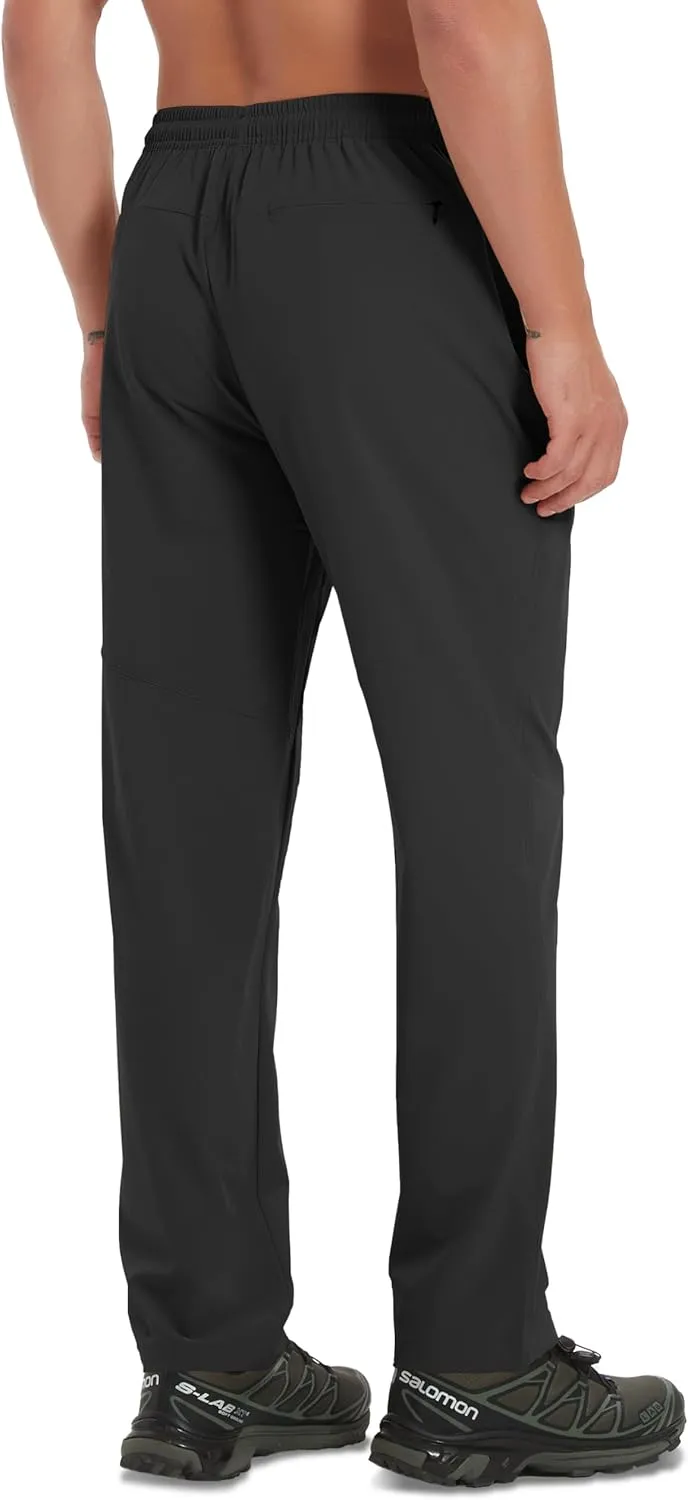WENRONSTA Men's Lightweight Hiking Pants Quick Dry Water Resistant Breathable Athletic Running Jogger Track Active Sweatpants