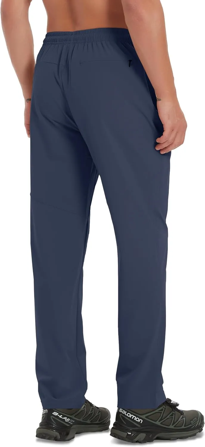 WENRONSTA Men's Lightweight Hiking Pants Quick Dry Water Resistant Breathable Athletic Running Jogger Track Active Sweatpants