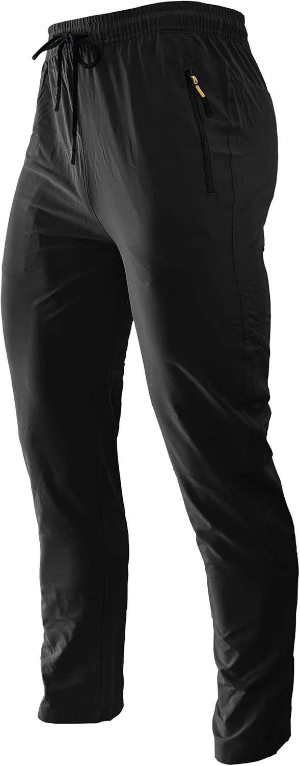 WENRONSTA Men's Lightweight Hiking Pants Quick Dry Water Resistant Breathable Athletic Running Jogger Track Active Sweatpants
