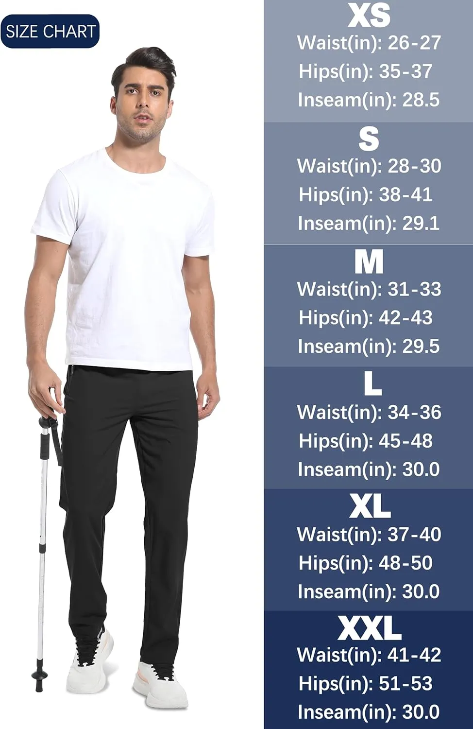 WENRONSTA Men's Lightweight Hiking Pants Quick Dry Water Resistant Breathable Athletic Running Jogger Track Active Sweatpants