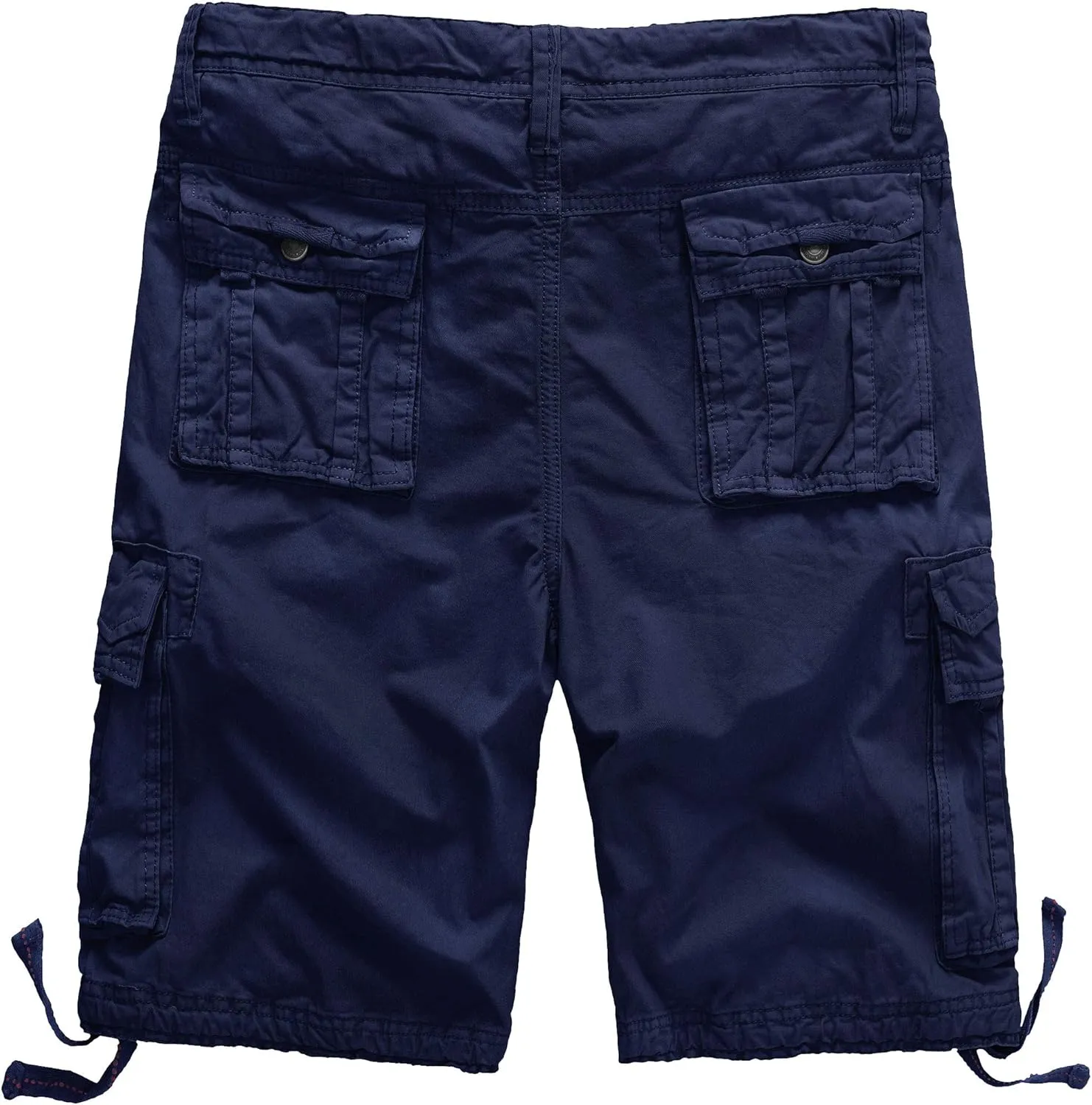 WenVen Men's Cotton Twill Cargo Shorts Classic Relaxed Fit- Reg and Big & Tall Sizes