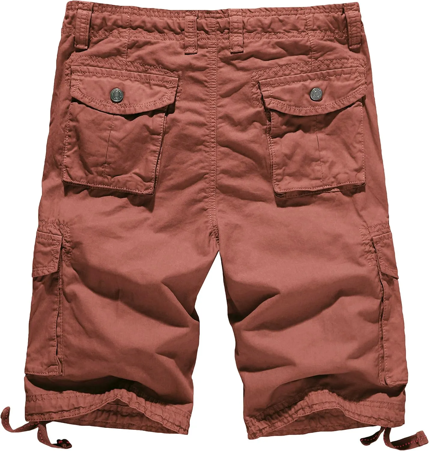 WenVen Men's Cotton Twill Cargo Shorts Classic Relaxed Fit- Reg and Big & Tall Sizes