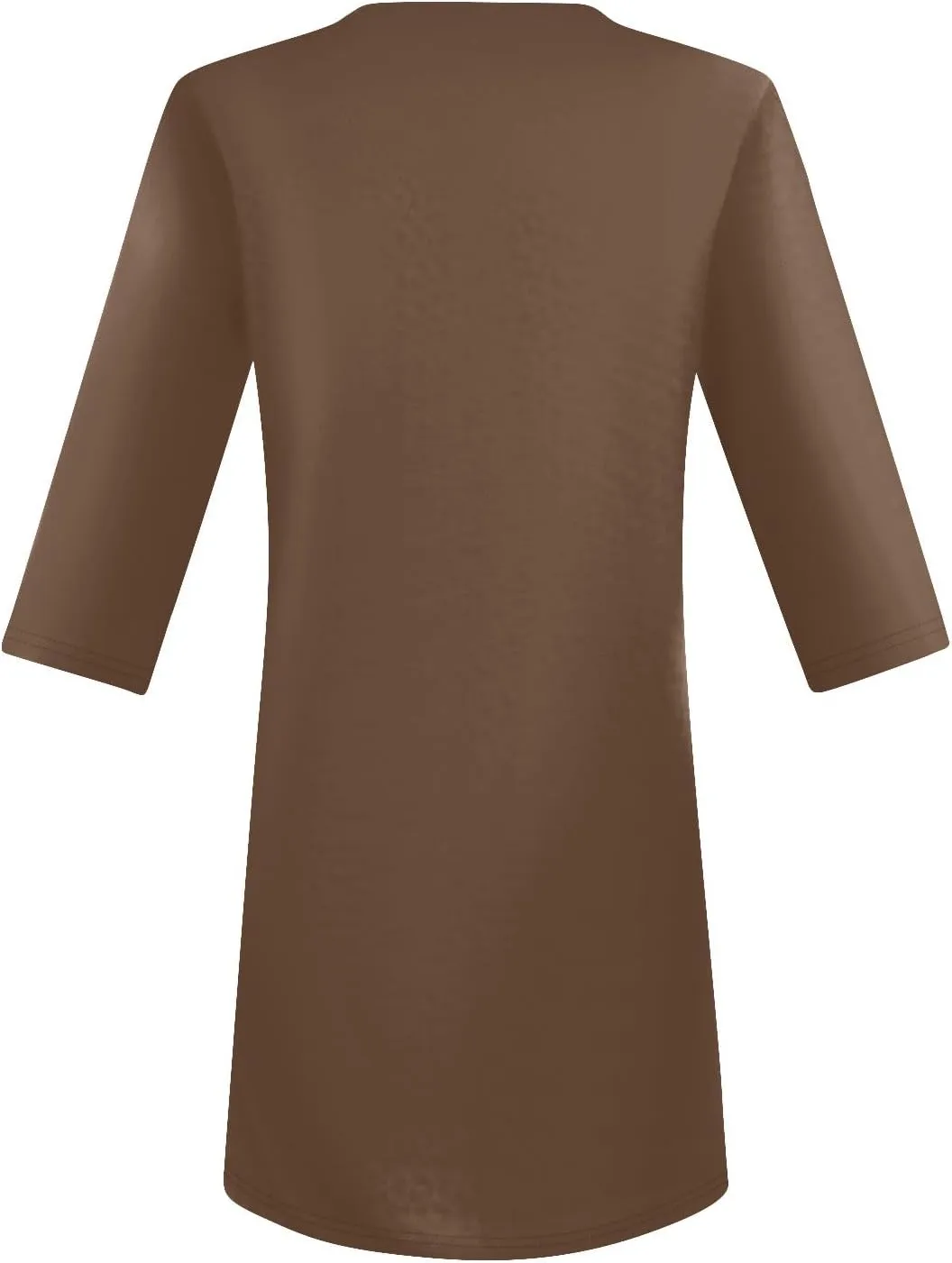 Womens Tunics To Wear With Leggings Summer 3/4 Length Sleeve V Neck Tshirts With Pockets Long Blouses Dressy Casual