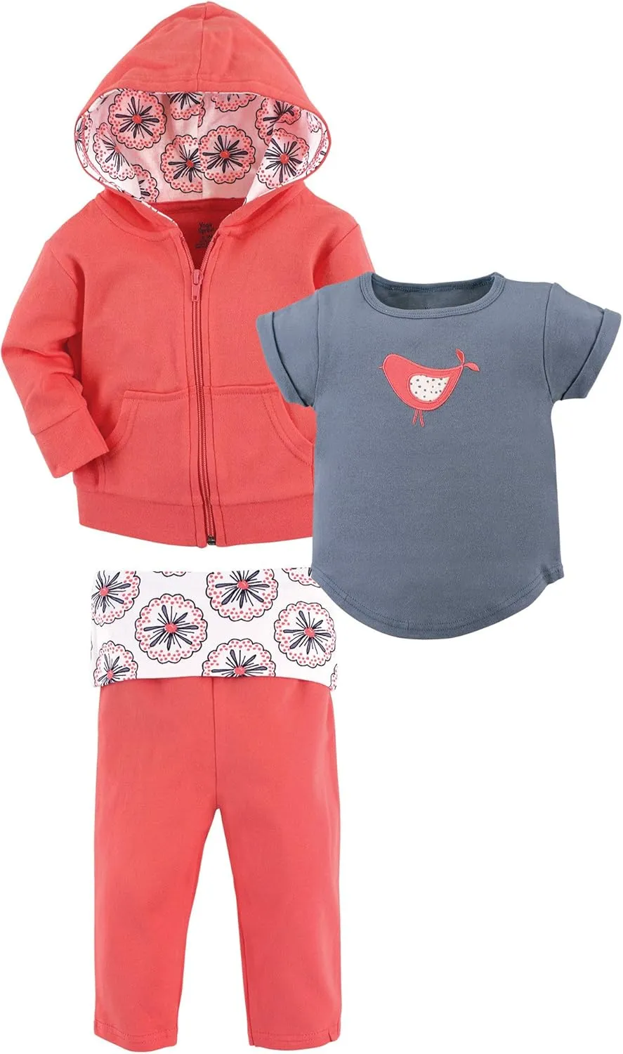Yoga Sprout Bodysuit, Pants, and Track Jacket Set