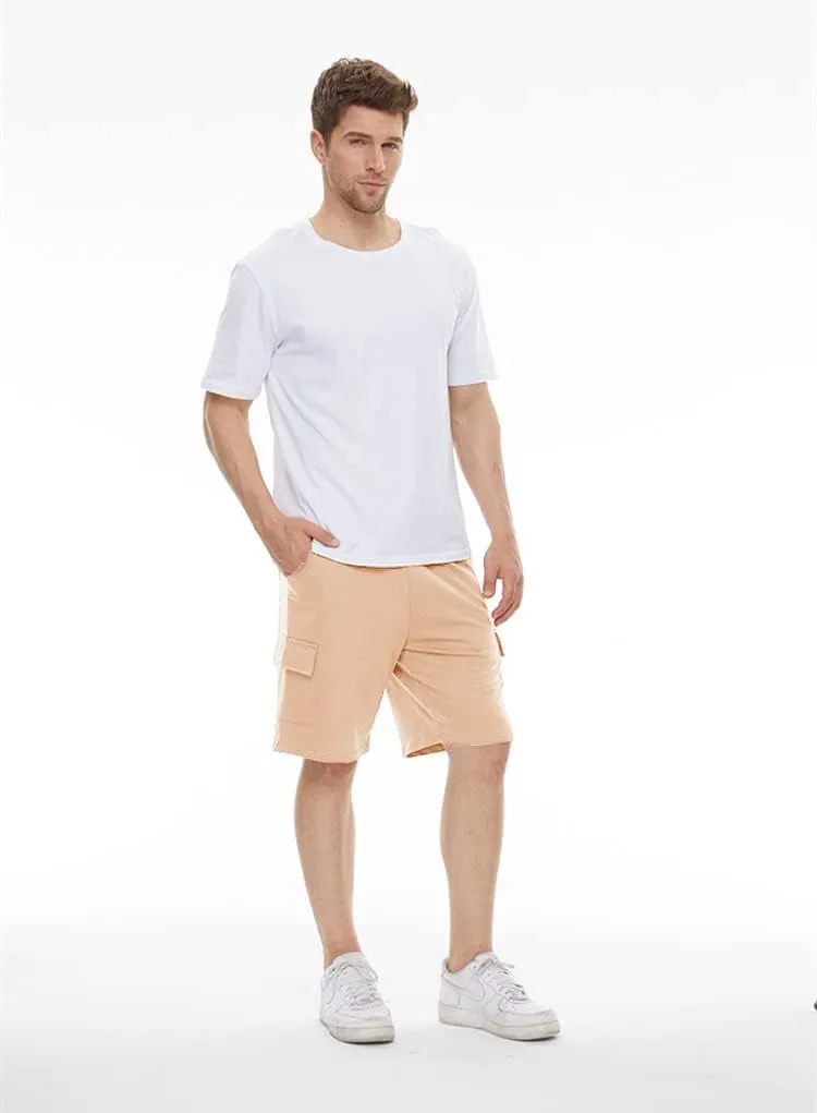 YuKaiChen Men's Casual Cargo Shorts Classic Relaxed Fit Drawstring Elastic Waist with Pockets