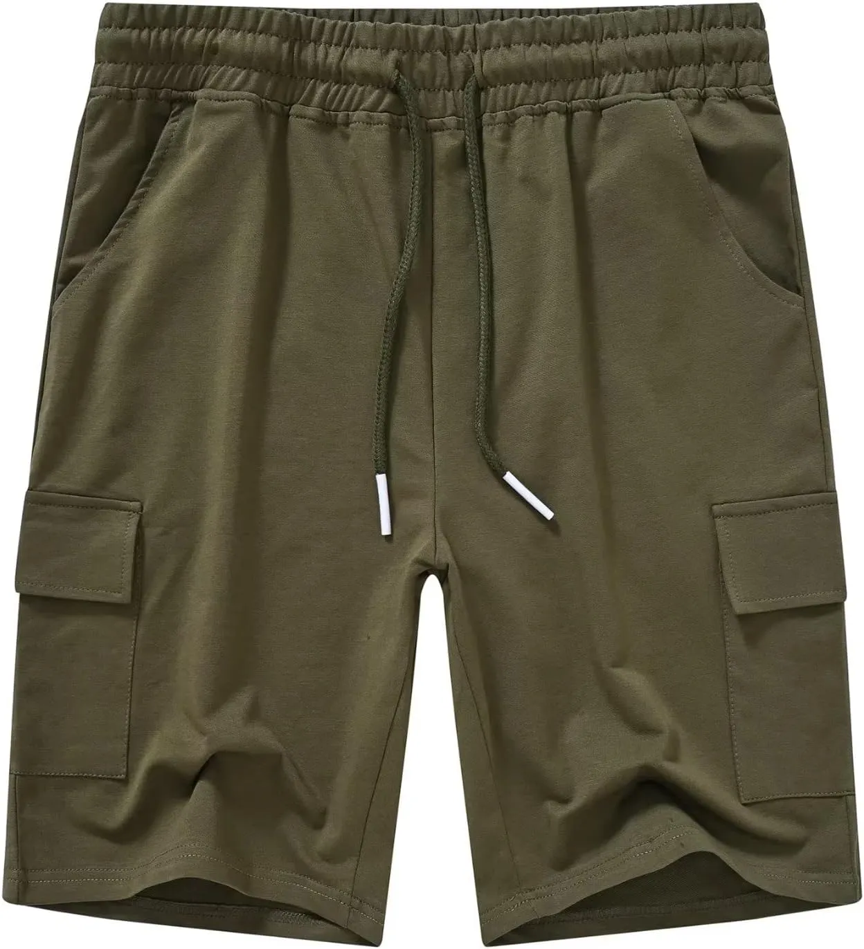 YuKaiChen Men's Casual Cargo Shorts Classic Relaxed Fit Drawstring Elastic Waist with Pockets