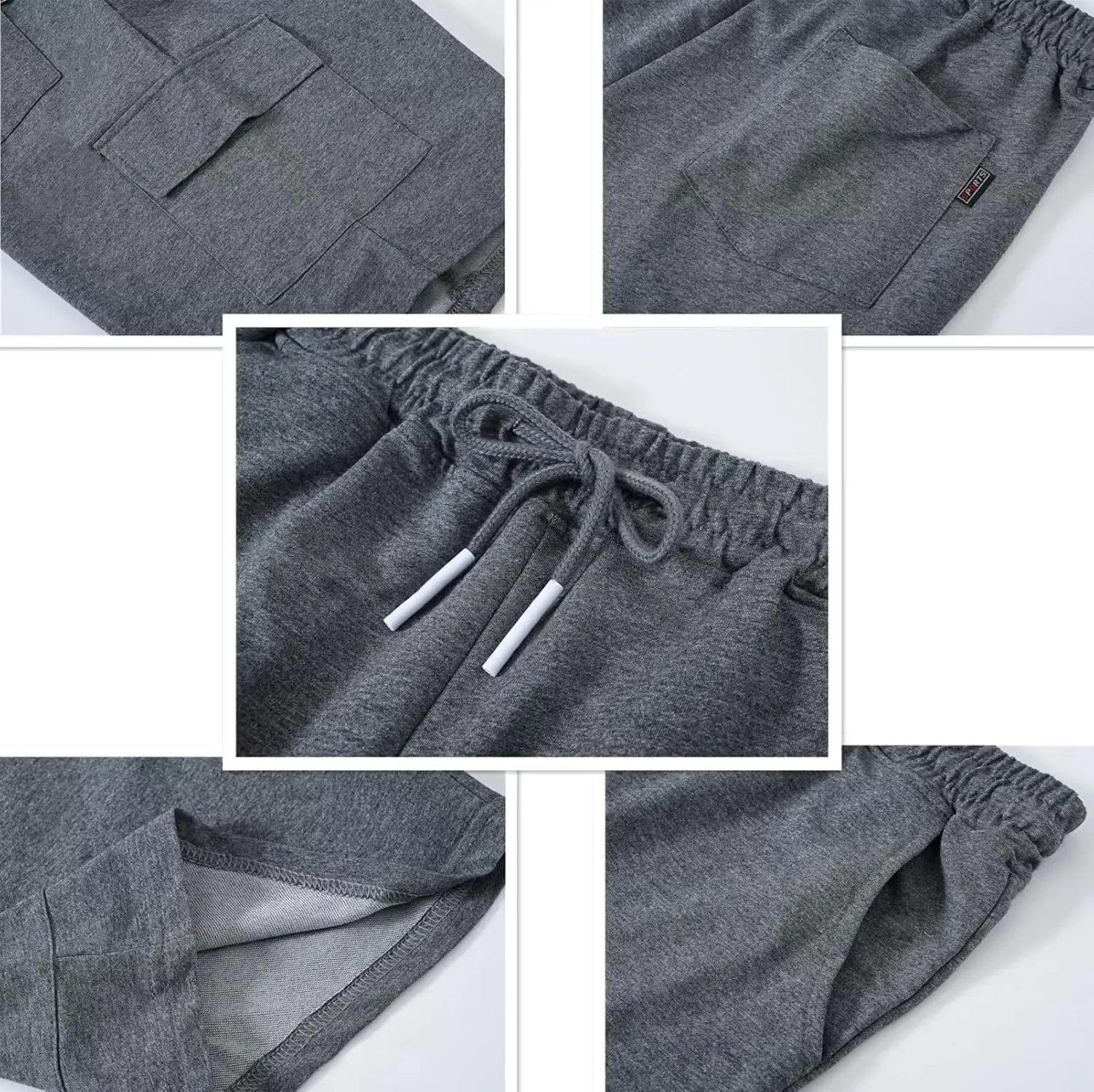 YuKaiChen Men's Casual Cargo Shorts Classic Relaxed Fit Drawstring Elastic Waist with Pockets