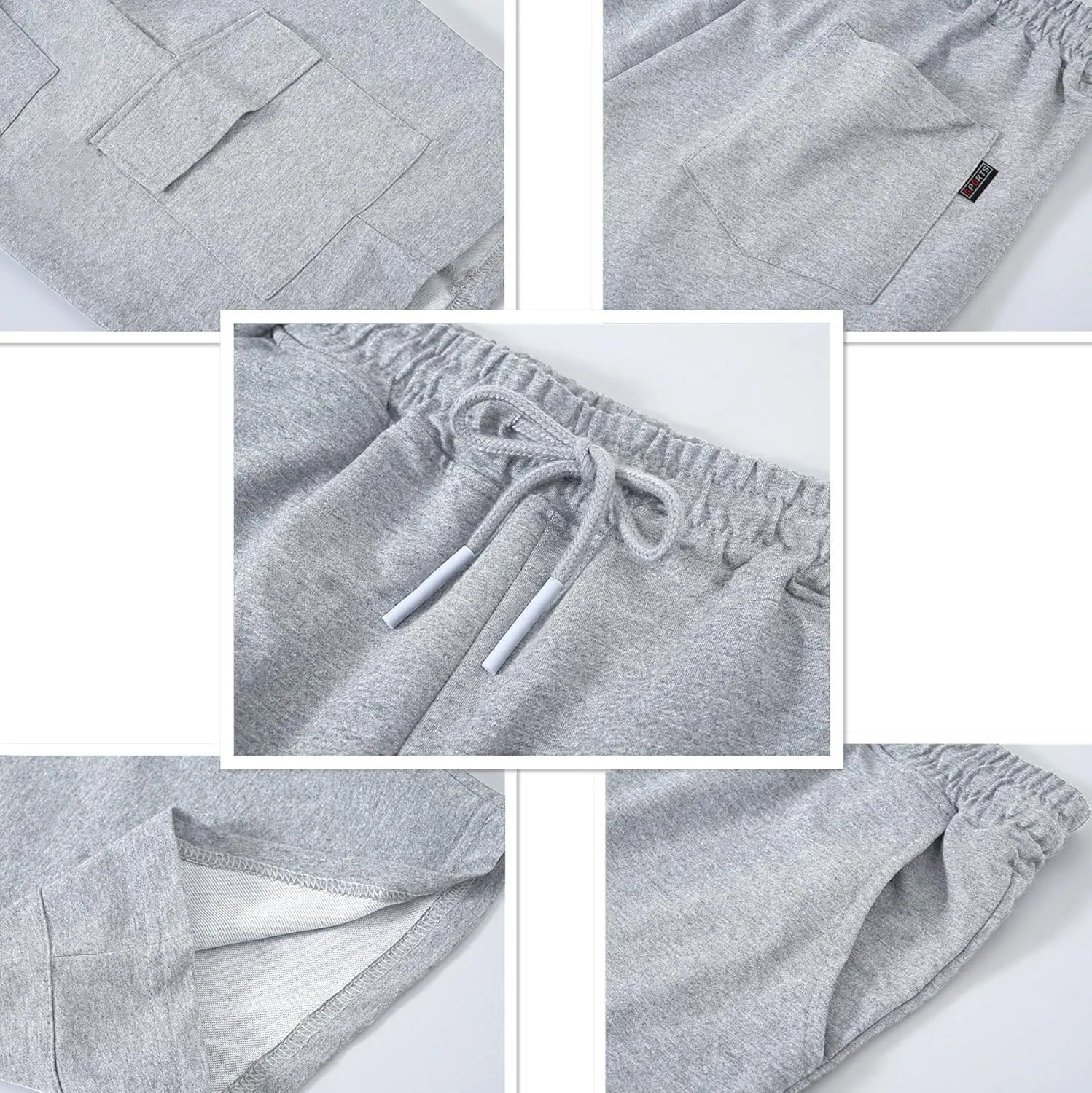 YuKaiChen Men's Casual Cargo Shorts Classic Relaxed Fit Drawstring Elastic Waist with Pockets