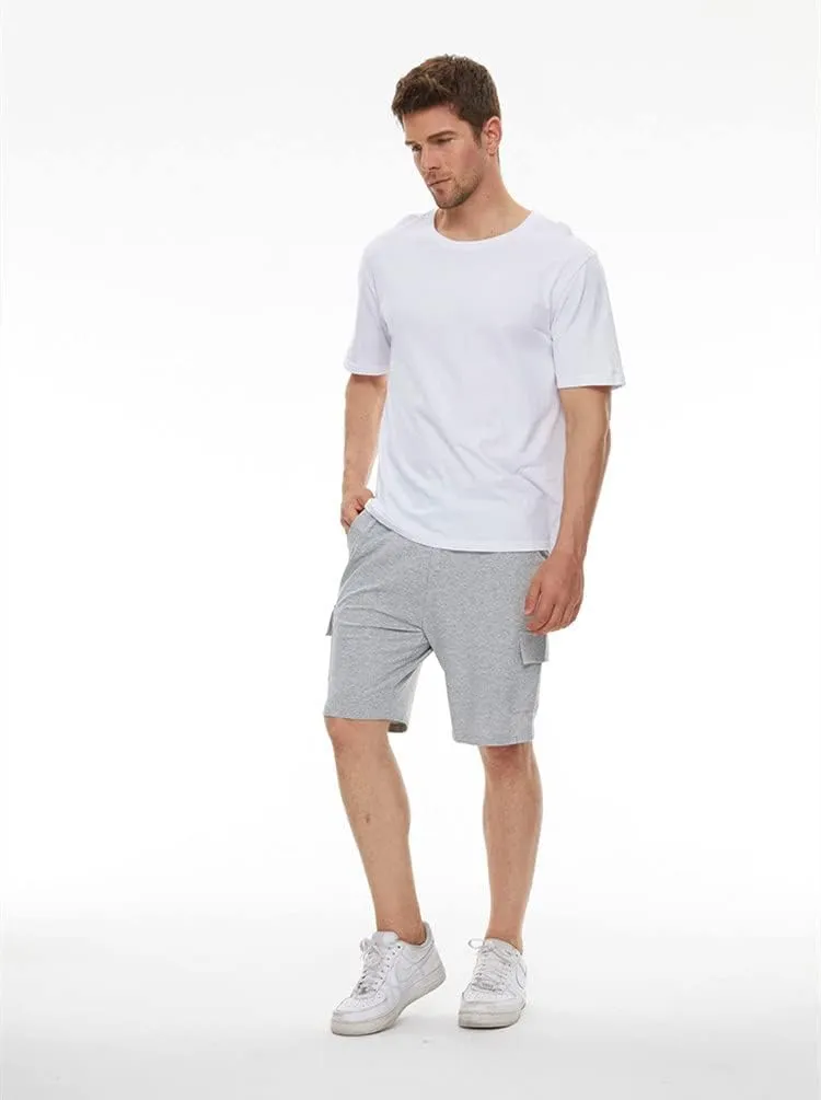 YuKaiChen Men's Casual Cargo Shorts Classic Relaxed Fit Drawstring Elastic Waist with Pockets