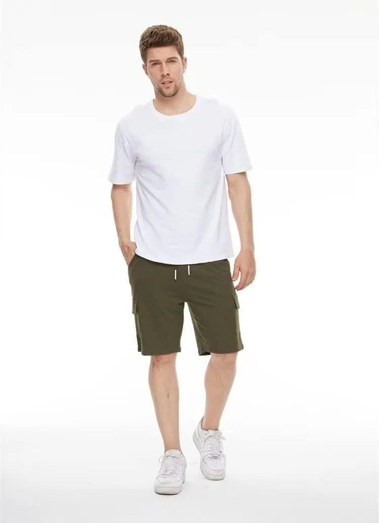 YuKaiChen Men's Casual Cargo Shorts Classic Relaxed Fit Drawstring Elastic Waist with Pockets