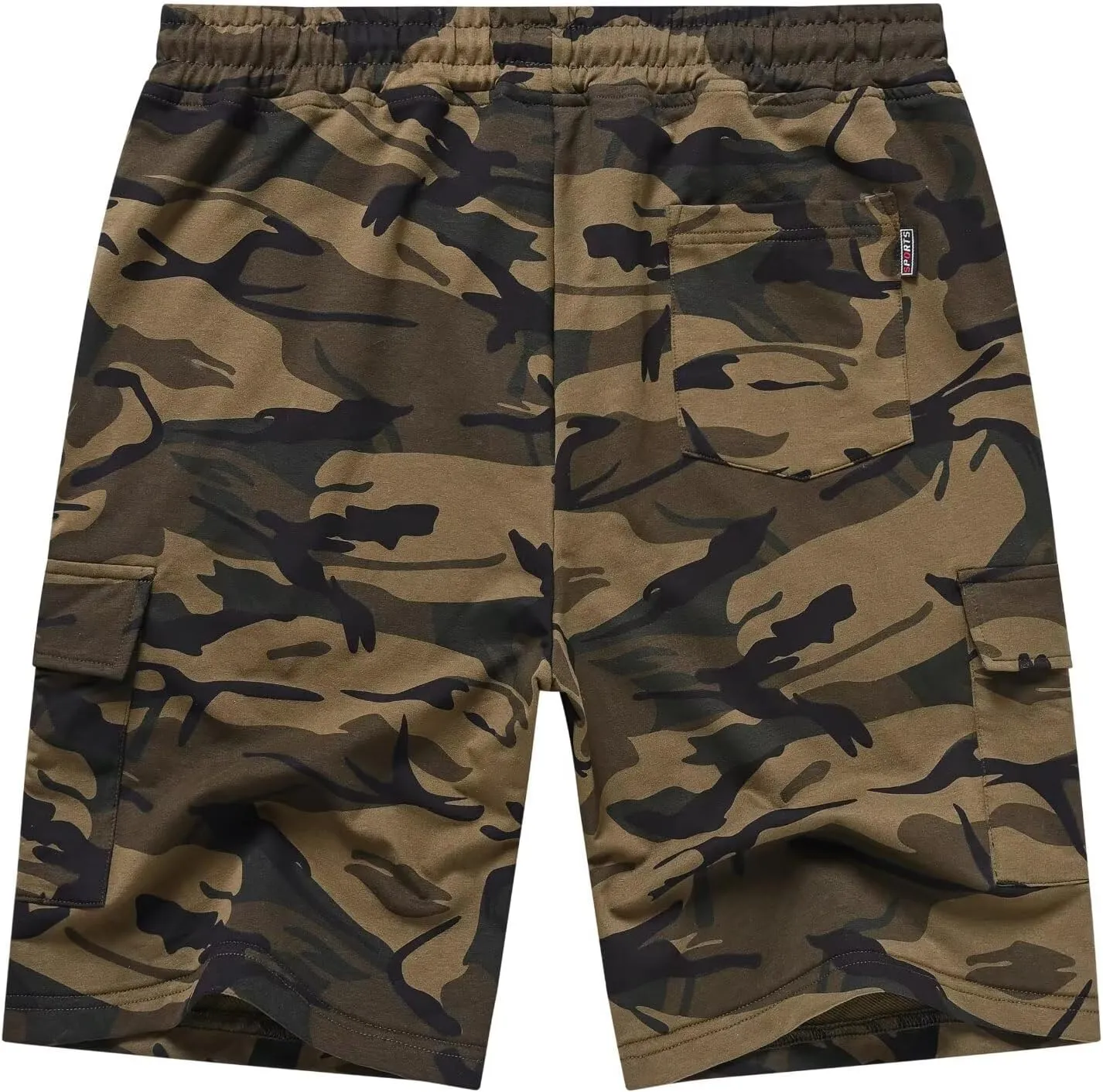 YuKaiChen Men's Casual Cargo Shorts Classic Relaxed Fit Drawstring Elastic Waist with Pockets
