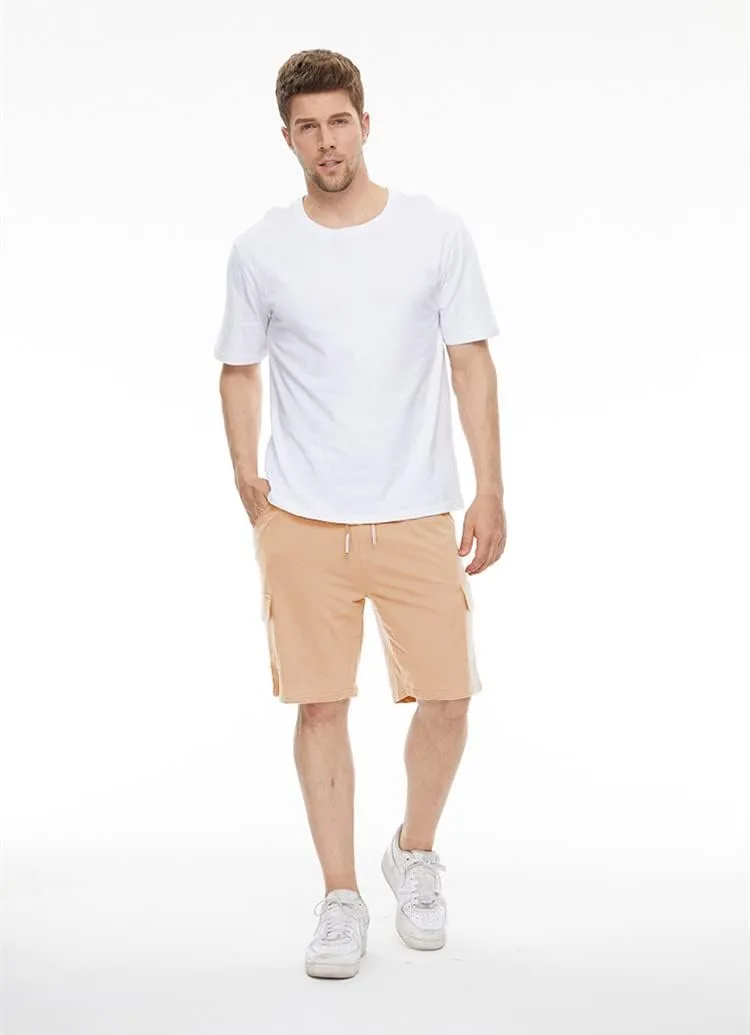 YuKaiChen Men's Casual Cargo Shorts Classic Relaxed Fit Drawstring Elastic Waist with Pockets