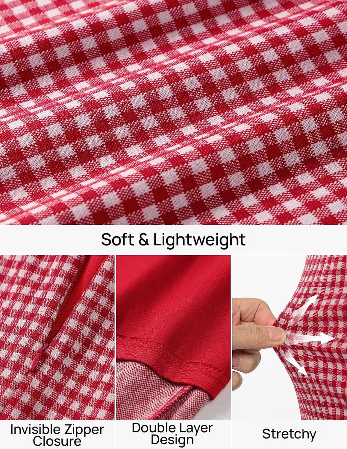 ZESICA Plaid Mini Skirt for Womens 2025 Summer High Waist A Line Bodycon Pencil Skirts Trendy